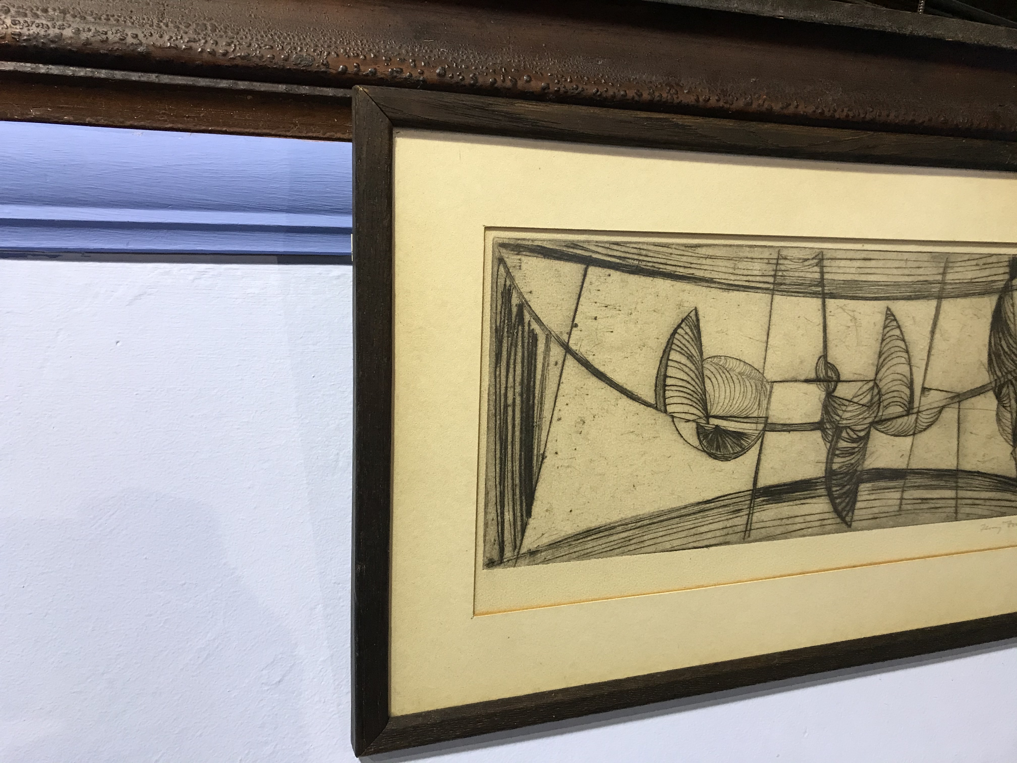Sir Terry Frost RA, engraving, signed, dated **55, 'Bow Movement', 15 x 34cm, Provenance: Vendors - Image 4 of 5