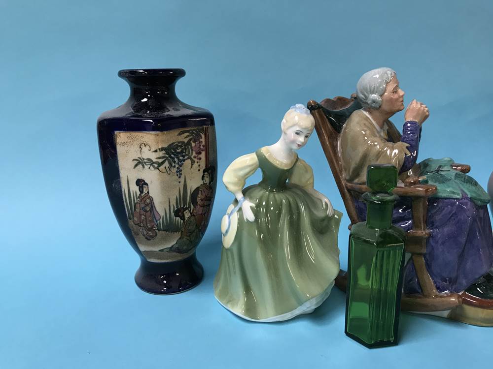 Pair of Satsuma vases, various Beswick Doulton figures etc - Image 2 of 4