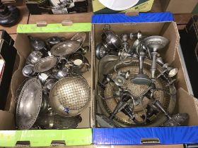 Quantity of silver plated wares, in two boxes