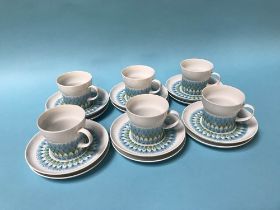 Six Noritake 'Bahama' trios