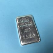 Kilo pure silver bar