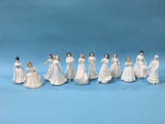 Twelve boxed Royal Doulton figures