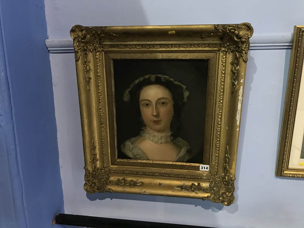 Victorian School, oil on panel, unsigned, 'Quarter length portrait of a lady', 35 x 30cm - Image 2 of 2