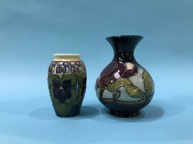 Two small Moorcroft vases