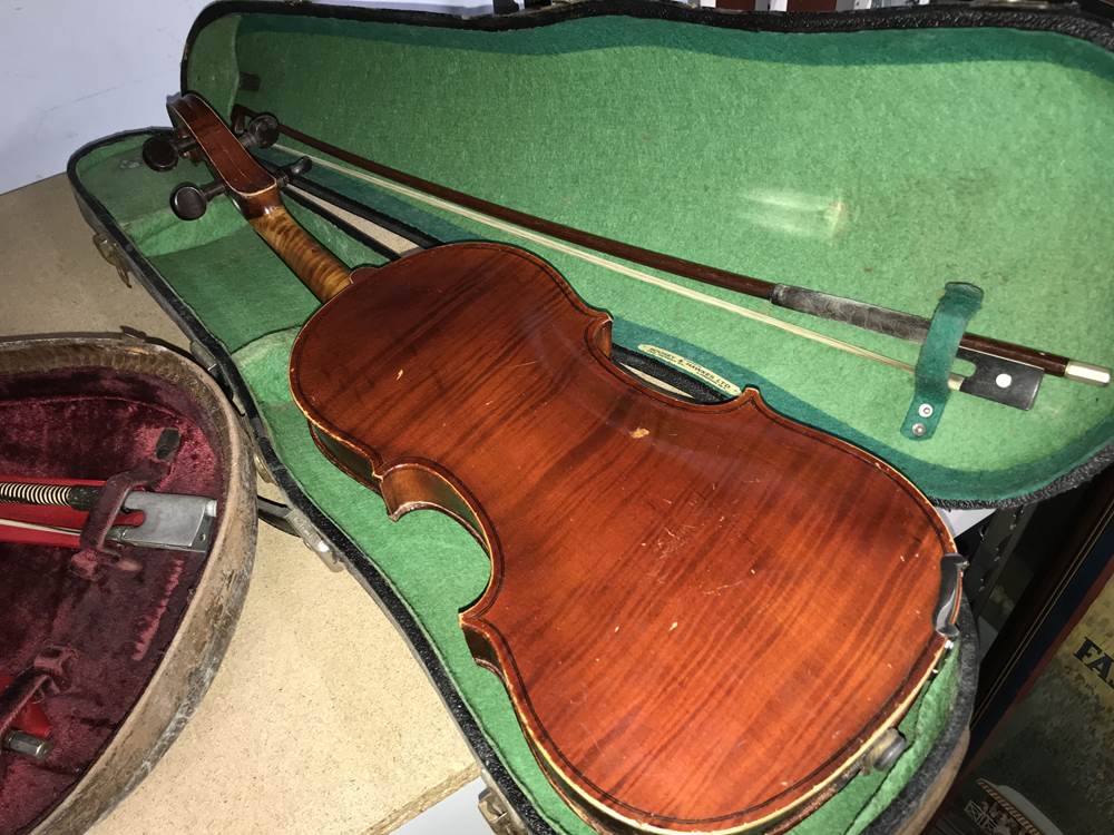 Violin and case etc - Image 3 of 8