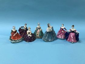 Seven Royal Doulton miniature figures