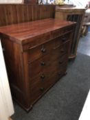 A Victorian mahogany chest of drawers, W 109cm