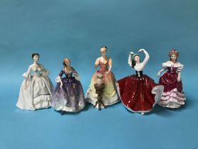 Five various Royal Doulton figures