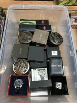 Collection of modern wristwatches