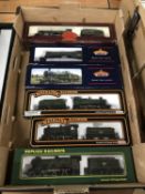 00' gauge model engines, two Mainline, two Bachmann, one Replica and one Hornby (6)