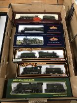 00' gauge model engines, two Mainline, two Bachmann, one Replica and one Hornby (6)