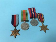 Medals World War II, four different