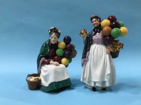 Royal Doulton 'The Old Balloon Seller' and 'Biddy Penny Farthing'