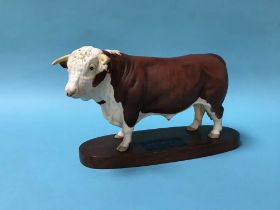 A Beswick Hereford bull