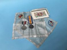 Medals World War I silver General Service medal to PTE J. Kay DLI