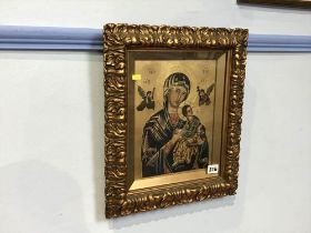 A modern Icon, in ornate gilt frame, 29cm x 20cm