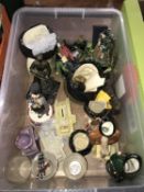Assorted military figures, Royal Doulton jugs etc