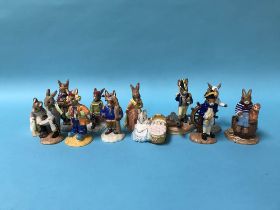 Twelve various Royal Doulton 'Bunnykins' figures