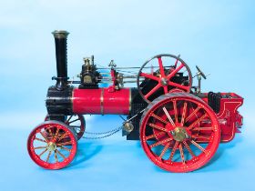 An exhibition standard live model steam traction engine, built by the late Mr Les Burford ,