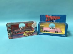 Two boxed Corgi Thunderbirds Fab 1 diecast cars