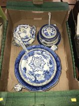 Blue and white tureens