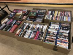 Six boxes of DVDs
