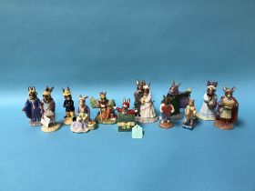 Twelve various Royal Doulton 'Bunnykins' figures