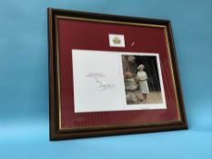 Signed framed picture of the Queen Mother