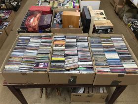 Three boxes of CDs