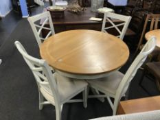 Modern circular table and four chairs