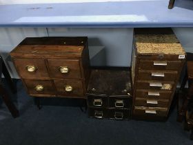 Three industrial chests
