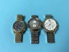 Two Michael Kors Gents watches and an Armani Gents wristwatch (3)
