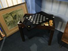 A chess table and a Backgammon board