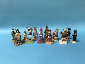 Twelve various Royal Doulton 'Bunnykins' figures