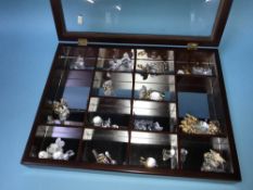 A case of Swarovski style glass ornaments