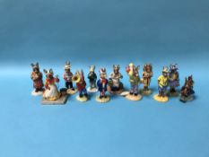 Twelve various Royal Doulton 'Bunnykins' figures