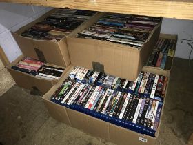 Five boxes of DVDs