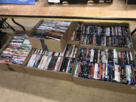 Six boxes of DVDs