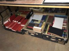 Four boxes of books, Folio editions etc