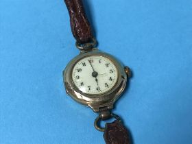 An 18ct gold wristwatch