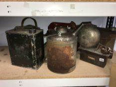 Collection of Vintage oil cans