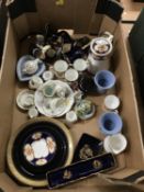 Miniature Wedgwood tea china, miniature Royal Doulton Toby jugs etc