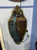 Gilt oval mirror