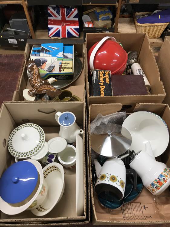 Four boxes of assorted including Beswick etc