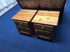 Pair of pine bedside chests