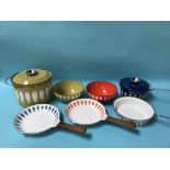 Catherineholm of Norway, set of three frying pans, two salad bowls and two lidded saucepans (7)