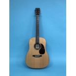 A Martin and Co. Dreadnought Junior guitar and soft case