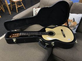 A Valencia model CG200 CE guitar and case