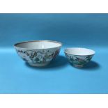 Two Chinese circular bowls