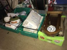 Five boxes of assorted including Royal Doulton dinner and tea service